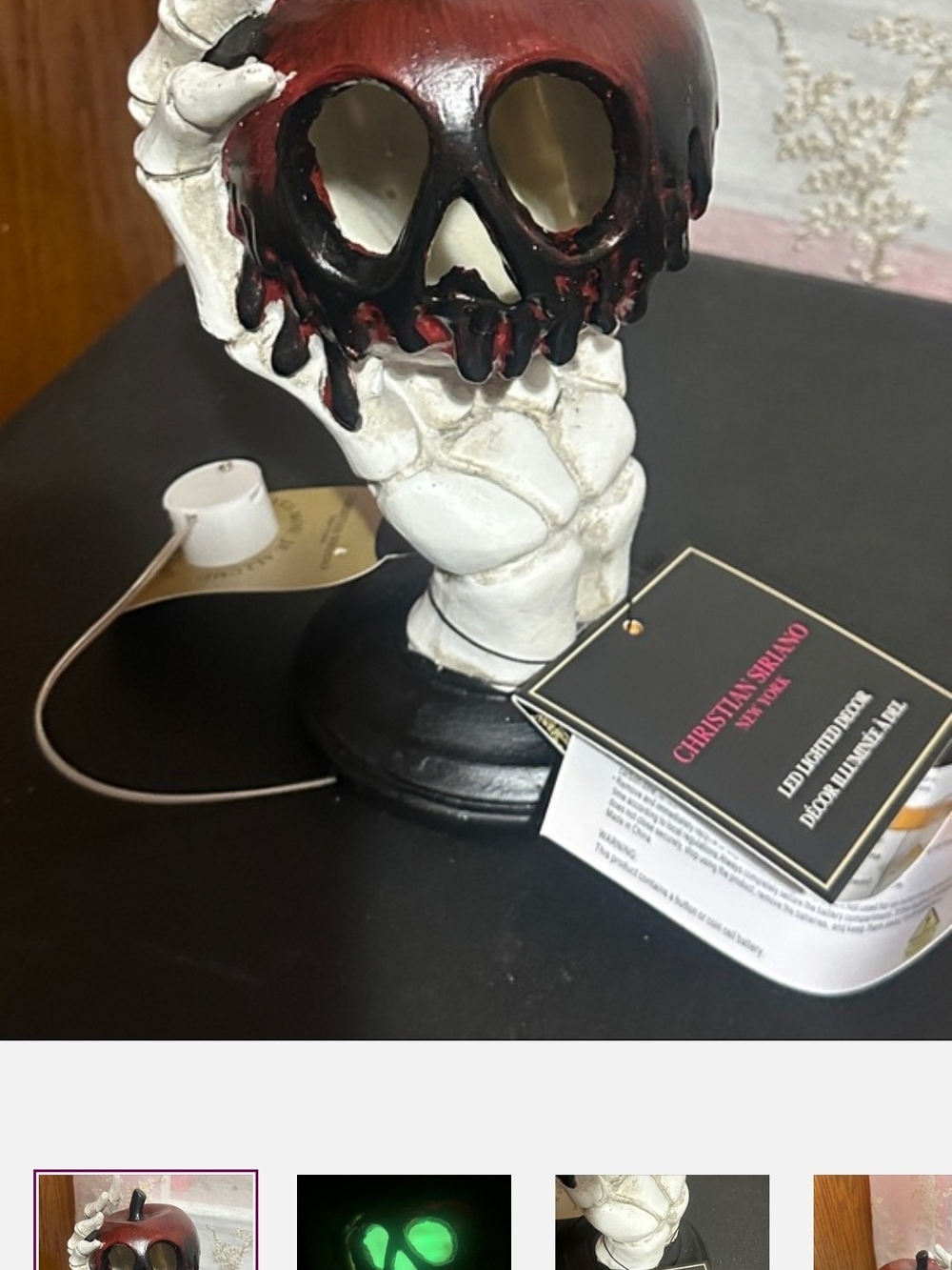 ✨️🍎 NWT Christian Siriano Halloween Poison Lighy Up Hand/ Apple 🍎